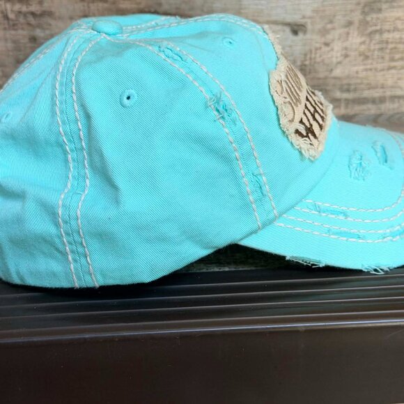 KBETHOS Distressed Sky Blue Sunshine and Whiskey Baseball Cap adjustable closure - Picture 5 of 5